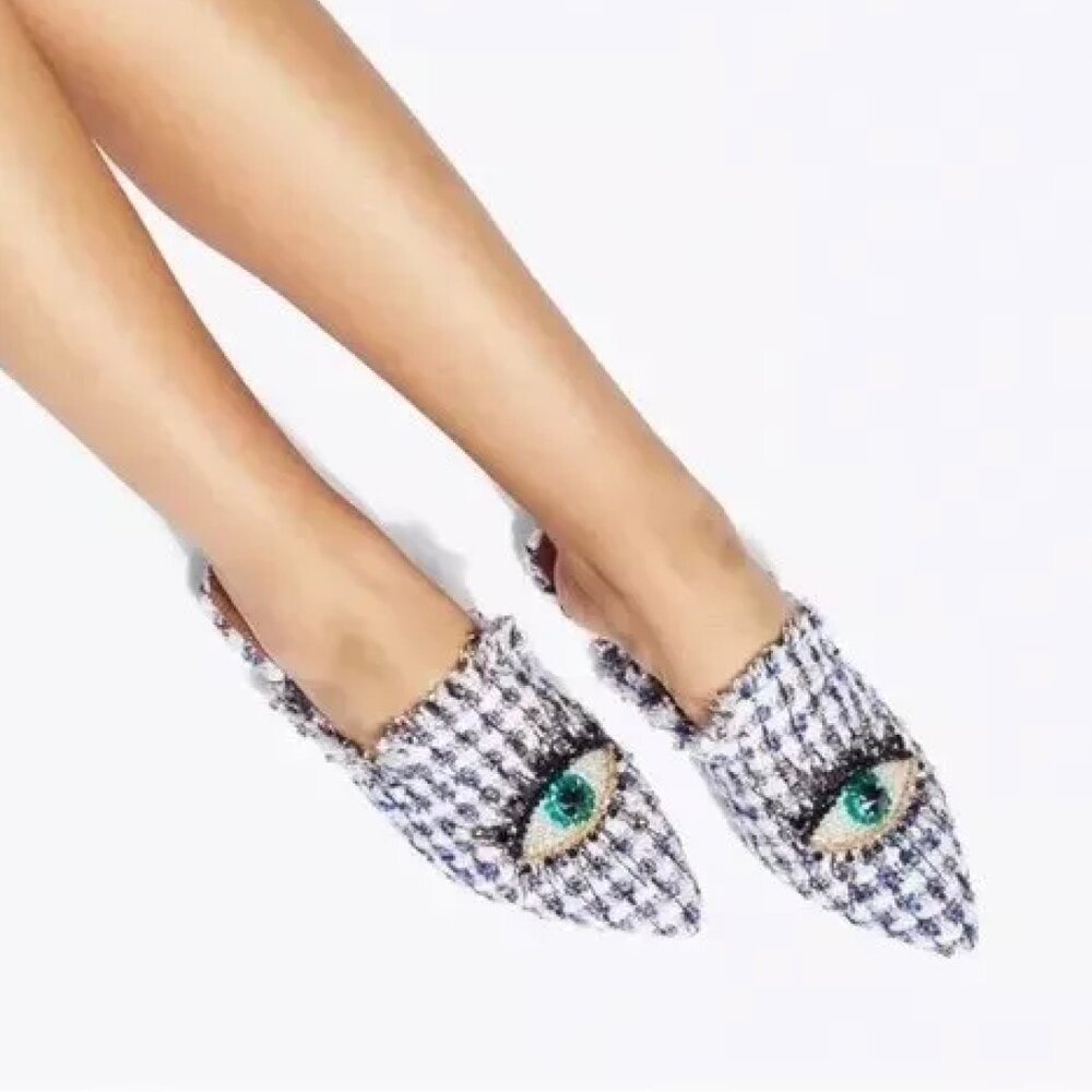 KURT GEIGER Olive Eye Mule Size 7.5